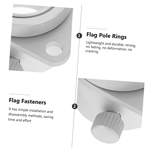 Yardwe 6 Pcs Flagpole Ring Flag Poles Flag Kits Flag Rotating Mounting Rings Flagpole Mounting Rings Rotating Flag Mounting Rings Rotating Flagpole Ring Flag Fasteners Flag Holder #TOP4