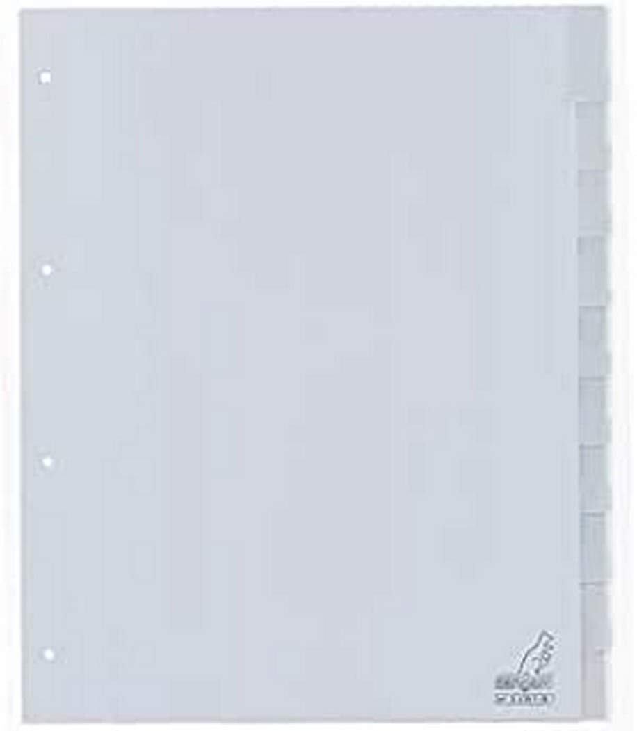 Kangaro Index A4 Window Polypropylene 120 Micron 4r. 10-Piece EB Grey