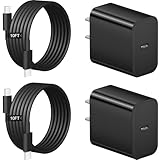 USB C Fast Charger for iPhone 17 16 15 Pro Max, 20W PD Wall Charger with 10FT Long Cable, Heat-Resistant & Stable Charging, Universal Compatibility with iPhone,Galaxy S24, Tablets, and More [2-Pack]