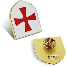 6/12/50/100 Knights Templar Crusader Red Cross Lapel Pins Bulk Temple of Solomon Badge Souvenir Bulk