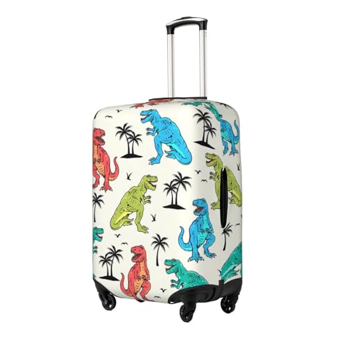 Travel Luggage Cover Spandex Suitcase Protector Bag,Colorful Dinosaur Double-Sided Printed Fits 18-32 Inch Luggage, Suitcase Sleeve For Kid And Adult,Medium2