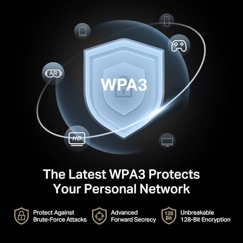 Mercusys AX6000 Dual-Band 8-Stream Wi-Fi 6 Router, Quad-core 1.6 GHz processor, 1× 2.5 Gbps + 1× Gigabit WAN/LAN Port + 2× Gigabit LAN Ports, WPA3 Protects, Ideal for Gaming Xbox/PS4/Steam & 4K(MR90X) - Image 9