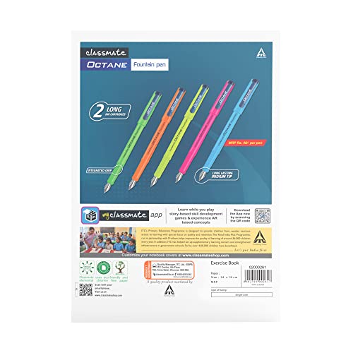 Classmate Notebook - Single Line, 120 Pages, 240 mm x 180 mm - Pack Of 4 [Cover page design might vary] (Image - 6)