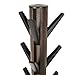 Umbra Flapper Coat Rack, Clothing Hanger, Umbrella Holder, and Hat Organizer, Great for Entryway, Black/Walnut (320361-048)