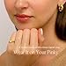 BENIQUE Gold Signet Rings for Women Men, Stackable Chunky Statement Plain Heart Dainty Pinky Ring, Non-Tarnish 18k Gold Plated Stainless Steel Size 3 4 5 6 7 8 9 10 11 (Slim Heart Signet/4)