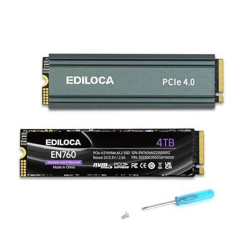 Amazon | Ediloca EN760 SSD ヒートシンク付き 4TB PCIe Gen4x4 NVMe M Amazon | Ediloca EN760 SSD ヒートシンク付き 4TB PCIe Gen4x4 NVMe M