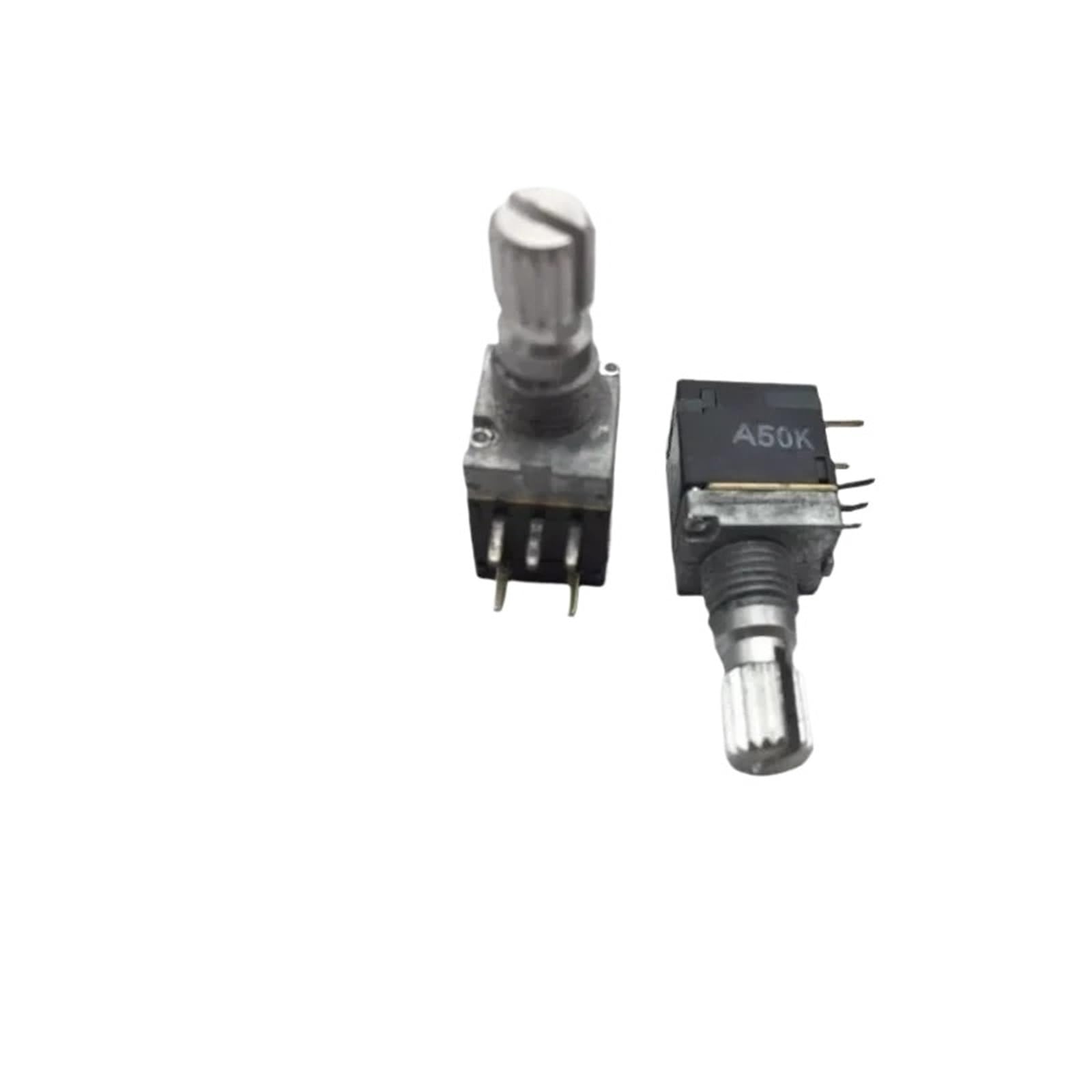 Potenciómetro único de 30 Uds con interruptor A50K longitud del eje 15MM dentado