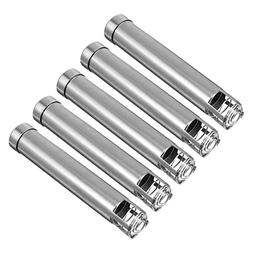 SHERCHPRY 5 Piezas quemador de cono de moxa acero inoxidable soporte Presión Moxibustión sante vigorizante portátil relajacion Ligero Relajación quemador de moxa tanque de calor moxa Silver