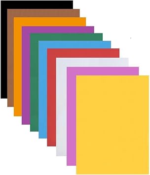 Renkli Mukavva 10 Renk 50x70 cm 1 Paket Sert Renkli Karton 1.0 mm Okul Okul  ncesi Anas n f  Hobi Etkinlik
