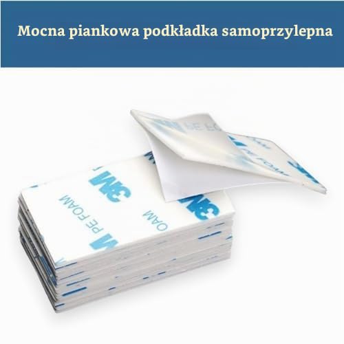 Dpm Tapes - 3M 1600T, 40 Prostokątnych Bardzo Mocnych Dwustronnych Padów z Pianki PE, Wodoodporne, 25 x 50 mm