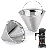 Reusable Coffee Filter Coffee Maker Filters, 304 Stainless Steel Replacement Permanent Basket Filter for Ninja Coffee Bar Brewer Ninja CFP301 DualBrew Ninja Coffee Makers