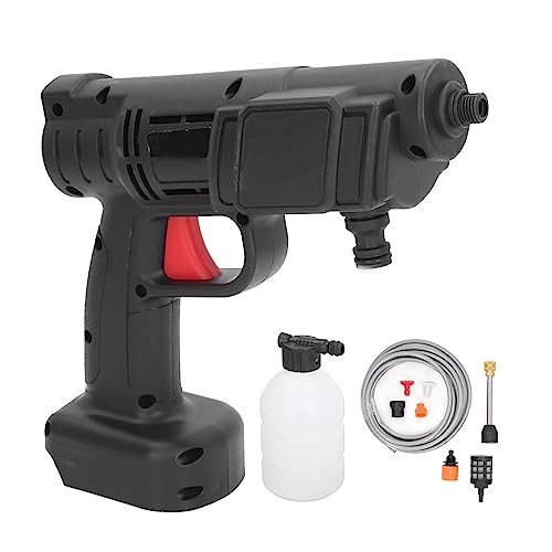 500W Przenośny Pistolet na Wodę do Czyszczenia pod Wysokim Ciśnieniem, Myjka Ciśnieniowa Bezprzewodowa Zasilana Bateryjnie, 450PSI dla Ogrodu i Domu