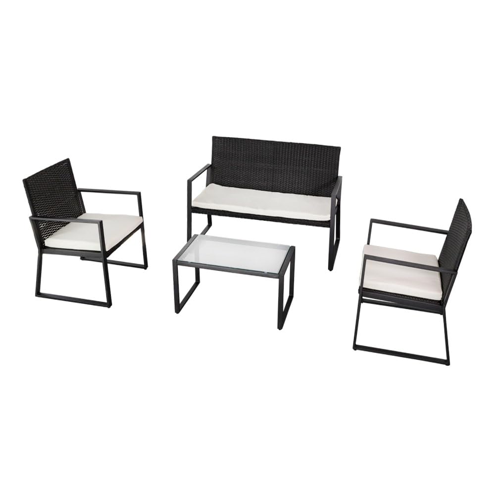 Aktive 61009 Zestaw mebli rattan ogrodowych, wielobarwny