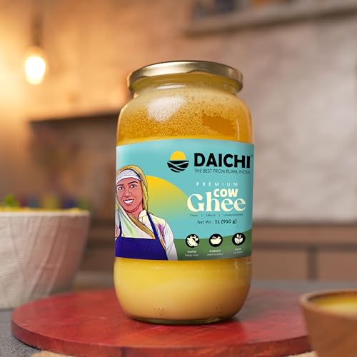 Image of Daichi - Premium Cow Ghee - 1000ML (Pack of 1) | Pure, Natural, & Healthy | Grass-Fed Cows | Danedar Texture | Rich In Good Fats & Antioxidants | Easy To Digest | Crafted in Small batches