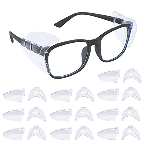 10 Pairs Side Shields for Prescription Glasses, Side Shields for Eyeglasses, Glasses Side Shields for Eye Protection, Fits Small to Medium Glasses Frames