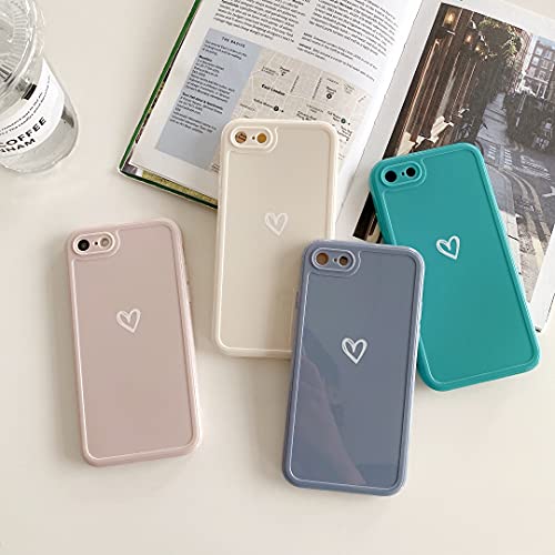 Hjwkjus Compatible With Iphone 7/8/Se 2020/Se 2022 Case For Women Girls, Cute Love Heart Pattern Soft Slim Tpu Protective Bumper Phone Case For Iphone 7/8/Se 2020 4.7＂-Pink #TOP5