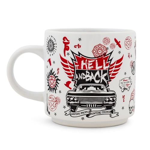 Silver Buffalo Supernatural "Join The Hunt" Single Stackable Ceramic Mug, Transparent - Image 3
