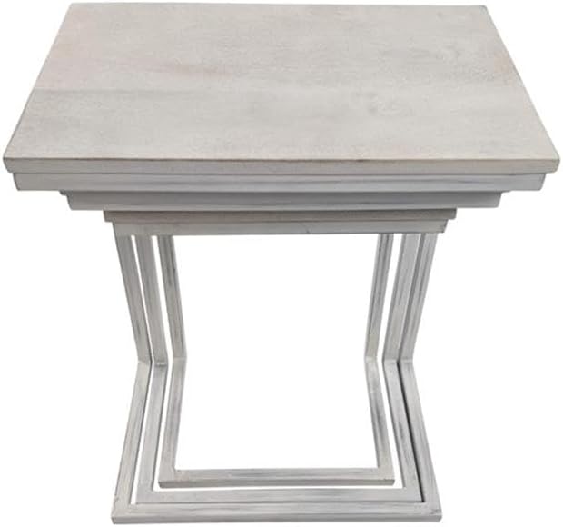 Addison Nesting Table Set in Whitewash