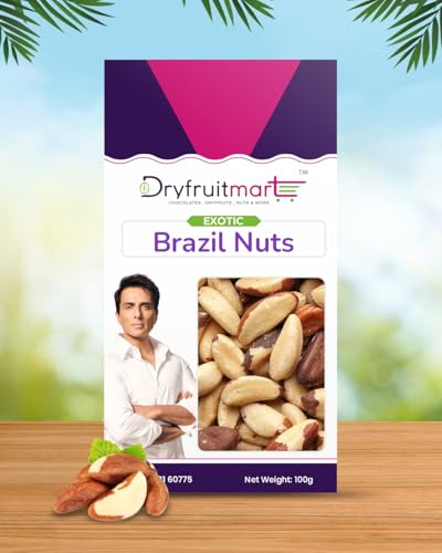Image of Dryfruit Mart | Brazil Nuts 100g | High in Selenium, Rich in Antioxidants & Healthy Fats, Supports Thyroid, Immunity & Heart Health. (100g Pack)