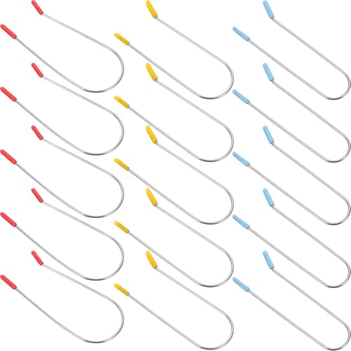 BESTYASH Pinzas para Rulos Calientes Forma de U Clips Metálicos de Alambre 3 Tamaños 32 CM Rojo 254 CM Amarillo 19 CM Azul Pack de 24 Piezas para Fijación Segura y Peinados Casa