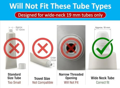 Image of Self-Closing XXL Toothpaste Caps - 3 Pack - 19 mm Inner Diameter - Fits Large Sensodyne Pronamel & Wide-Neck Tubes Only (Check Size Guide) - Food-Grade Silicone, BPA-Free