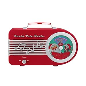 Mr. Christmas Vintage North Pole Radio Holiday Jukebox Christmas Decoration Music Box, 10.5 Inches, Red