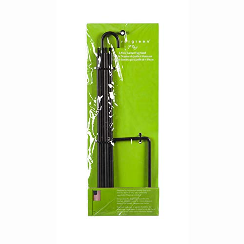 Evergreen Flag Shipping Friendly Black Iron 4-Piece Garden Flag Stand - 16" W x 44" H - Thumbnail 2