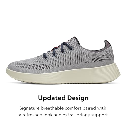 Allbirds Men's Tree Runner Go Everyday Sneakers - Cloudy Grey Multi (Arid Beige Sole) - 8 Medium