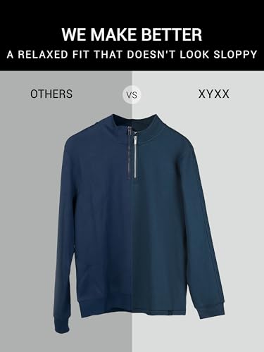Image of XYXX IntelliSmooth Pulse Relaxed Fit Half-Zip Sweatshirt For Men