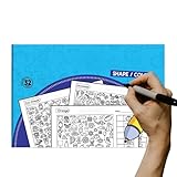 Generico Attività Cerca E Trova, Gioco Puzzle Interattivo Educativo Con Scarabocchi Prima Infanzia, Libro Di Attività Con Adesivi, Per Casa Scuola Asilo Viaggi Camera D