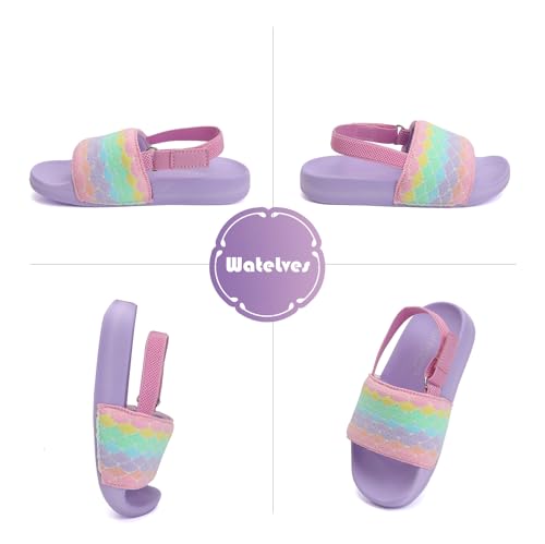 Image of WateLves Toddler Boys Girls Slides Sandals for Swim Beach Kids Water Shoes Casual Summer Slippers