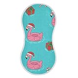 ISAOA Musselintücher mit Flamingo-Motiv für Babys, weiche Spucktücher aus Baumwolle, Baby-Waschlappen für Neugeborene, Jungen und Mädchen, 4-lagige Baby-Handtücher für Neugeborene, 56 x 28 cm