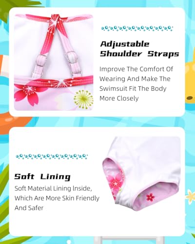 Image of Girls One Pieces Swimsuit Cute Swimwear Bathing Suits 2-12 Years