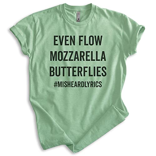 EVERTREE CLOTHING Even Flow Mozzarella Butterflies Shirt, Unisex Women's Men's