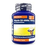 Zipvit Vitamin D3 4000 IU, High Strength Vitamin D Tablets, (12 Months Supply), Vegetarian Vitamin D Supplements, Supports Bones, Muscles & Immunity