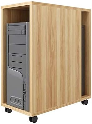 Pc Stand Removable Desktop CPU Host Bracket Multipurpose CPU Case Stand Rolling Cart CPU Floor Stand with 4 Caster Rolling Wheels, 5 Colors Stand (Color : Natural)
