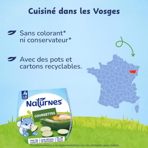 NaturNes - Purée Courgettes pour Bébé 4 Mois Bol 2 x 130g – vue 5