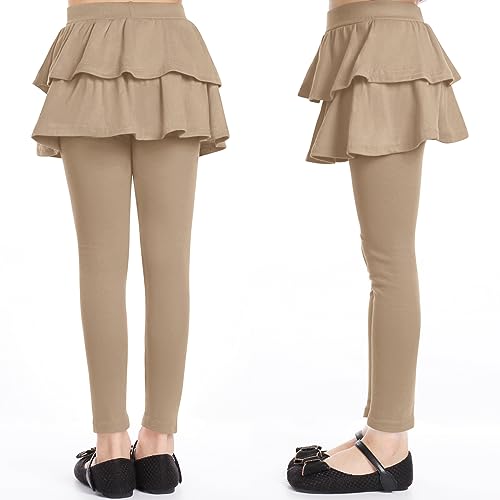 Witwot Girls Leggings with Skirt School Uniform Pants for Kids Clothes2