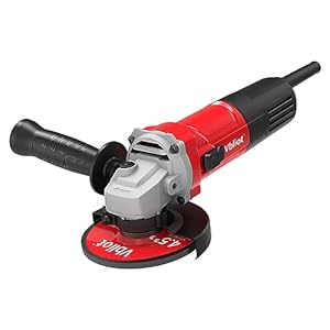 VBLIOT 710W Electric Angle Grinder Tool 6A 4-1/2 Inch with 360 Rotational Guard 11000RPM Power Tool for Cutting and Grinding Metal Stone Wood Polishing, Red
