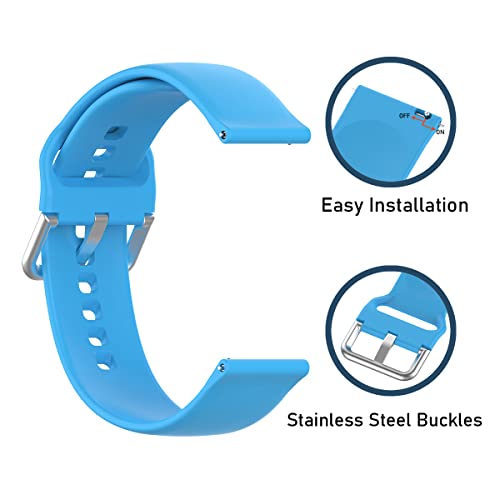 Aggdsh Strap For Verizon Gizmo Watch 2 Kids Smart Strap Girls Boys Replacement Strap 20Mm Strap Quick Release Accessories (Black+White+Grey+Light Pink+Sky Blue+Teal) #TOP4