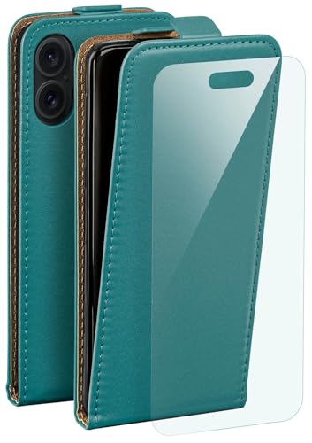 Étui de protection à rabat pour Apple iPhone 16 bleu pétrole pour éviter les rayures