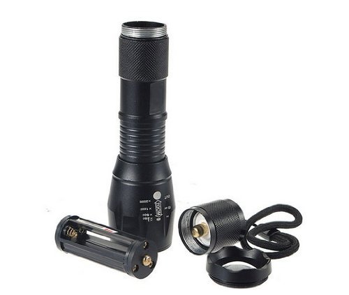 Bestsun 3000 Lumens Zoomable Super Bright Led Flashlight Torch Zoom Lamp Light - 5 Mode Adjustable Brightness Waterproof Torch Lighting For Hiking, Camping & Outdoor Activity (Black) #TOP5