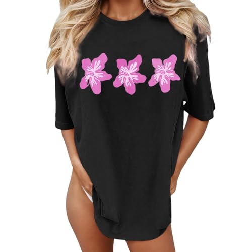 Blusa Blanca Con Rayas Negras Camiseta Playa De Gran Tamaño Gráfico Camisetas para Mujeres Vintage Baggy Estética Camisetas Tops De Vacaciones De Verano Camiseta Divertida Mujer, Negro , S