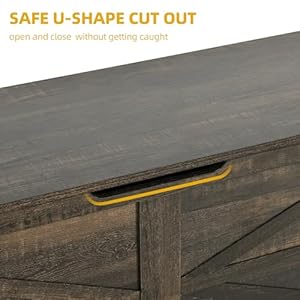 Dwvo storage bench 472 farmhouse storage chest with 2 safety hinges wooden storage organizer shoe bench for entryway bedroom living room dark rustic oak  urban country home decor