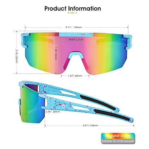 Bollfo Cycling Sunglasses, Uv 400 Eye Protection Polarized Eyewear For Men Women #TOP4