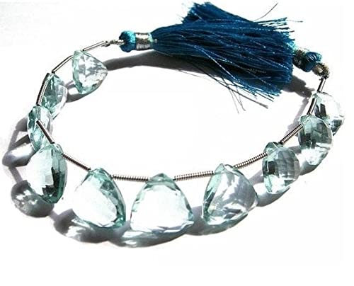 Briolette trillion quartz aqua facetté 12mm pierre naturelle pour collier et bracelet