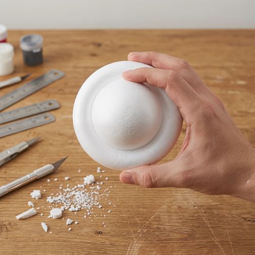 Bolas de espuma material ligero y resistente SHINEOFI con forma de planeta DIY 8