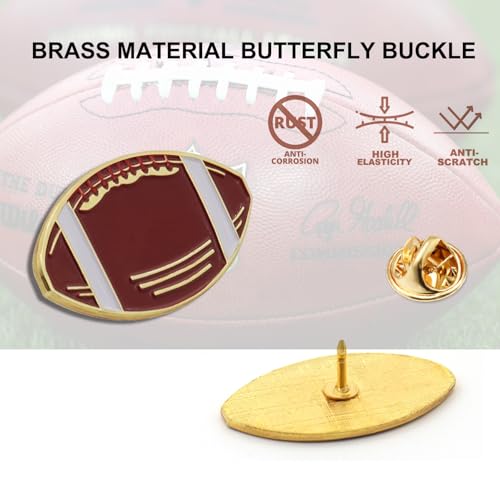 Image of 6 /12 /50 /100Pcs Football Sports Enamel lapel Pin School Sports Pins For Student School Backpack Hat Decor