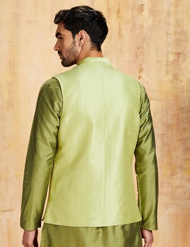 Amazon Brand - Symbol Men's Lightweight Nehru Jacket (SY-A22-MNA-JTK-06_L.Green_L) - Image 2 thumbnail