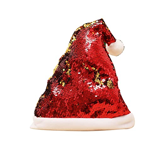 Weihnachtsmütze mit Wendepailletten rot-grüne X-Mas-Mütze...